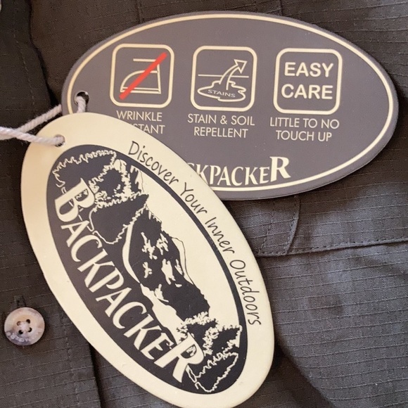 New backpacker loden green button down shirt - Picture 5 of 11